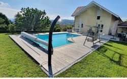 Accoya Color Pool Decking at Private Residence in France Accoya Color Pool Decking at Private Residence in France