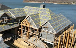 Custom home with GP ForceField® Weather Barrier System installed Custom home with GP ForceField® Weather Barrier System installed