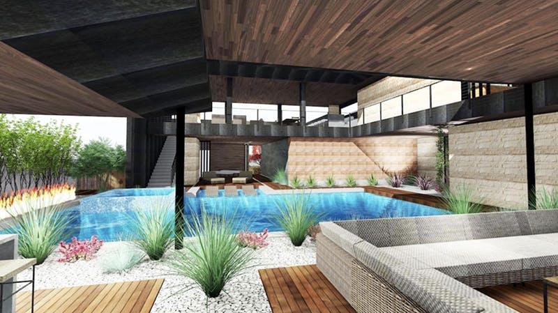 New American Remodel 2019 pool area