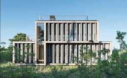 Seaside house with louver system Seaside house with louver system