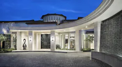 Semi-circular front entrance