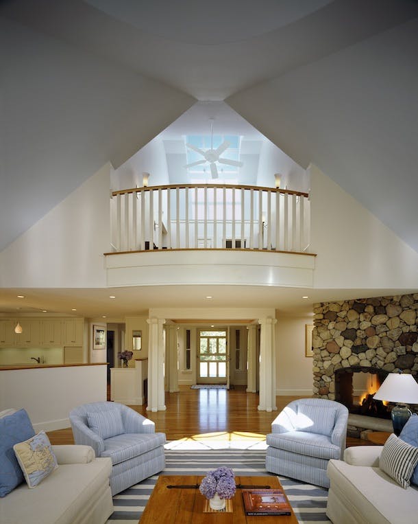 Cathedral ceiling and entry