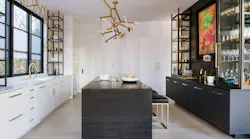 Gilmer Kitchen with island and bookcase