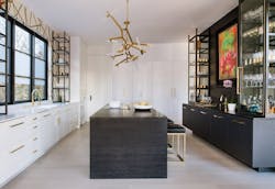 Gilmer Kitchen with island and bookcase Gilmer Kitchen with island and bookcase