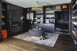 His master closet with fireplace designed by Yelena Gerts His master closet with fireplace designed by Yelena Gerts