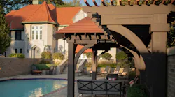 Pool side pergola