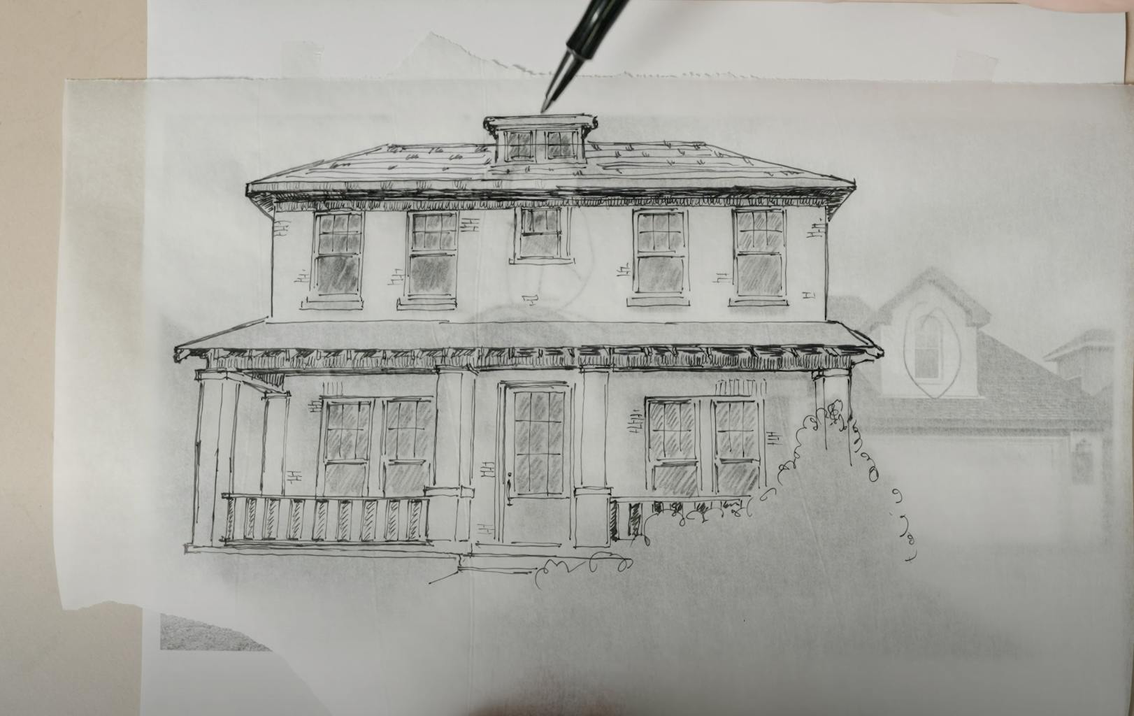 the American foursquare with historical features