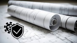 Building layout with Covid graphic Building layout with Covid graphic