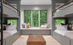 Elk Mountain Zen bunk room from entry Elk Mountain Zen bunk room from entry