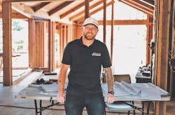 Chris Adams on jobsite Chris Adams on jobsite