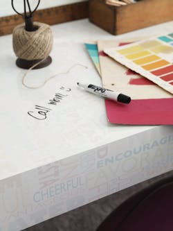 Formica Corp's. Happy Words surface Formica Corp's. Happy Words surface