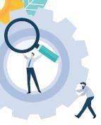 Maximizing-profit-graphic-two-men-and-a-wheel-gear Maximizing-profit-graphic-two-men-and-a-wheel-gear