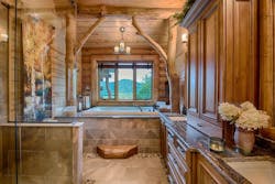 log cabin bath by Golden Eagle & Timber Homes log cabin bath by Golden Eagle & Timber Homes
