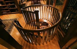 Winding wood staircase by B. David Levine Winding wood staircase by B. David Levine