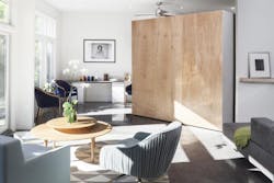 8 by 8 moveable wall separates the study from the living area 8 by 8 moveable wall separates the study from the living area