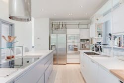 Passive House kitchen long view Passive House kitchen long view