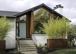 Rusted Metal, ALUCOBOND PLUS, ALUCOBOND EasyFix, Retro Front Elevation, Salt Lake City, UT, Aluminum Composite Material, ACM, Exterior Remodel Rusted Metal, ALUCOBOND PLUS, ALUCOBOND EasyFix, Retro Front Elevation, Salt Lake City, UT, Aluminum Composite Material, ACM, Exterior Remodel
