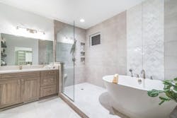 Bath with shower and tub combo Bath with shower and tub combo