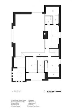 2nd story floor plan of church remodeled into home 2nd story floor plan of church remodeled into home