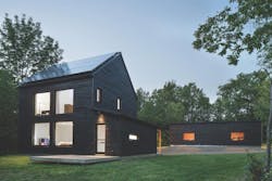 Passive house with cedar siding Passive house with cedar siding