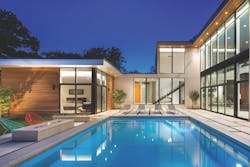 Mid-century modern style home and pool Mid-century modern style home and pool