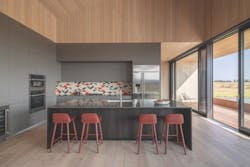 Kitchen in dogtrot barn style high-performance house Kitchen in dogtrot barn style high-performance house