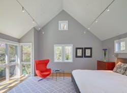 Upstairs bedroom of log cabin addition Upstairs bedroom of log cabin addition