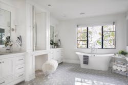 Master bath in a traditionally designed home Master bath in a traditionally designed home