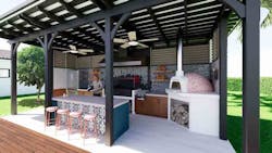 outdoor kitchen under pergola outdoor kitchen under pergola