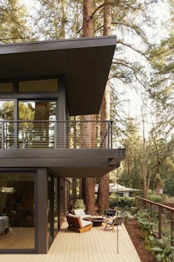 rear exterior modern redwood cottage rear exterior modern redwood cottage