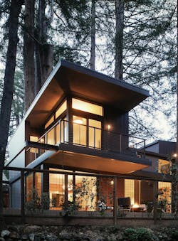 front exterior modern redwood cottage front exterior modern redwood cottage