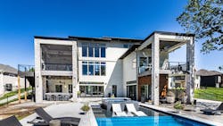 walker custom home exterior backyard walker custom home exterior backyard