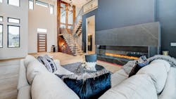 walker custom home living room with large fireplace walker custom home living room with large fireplace