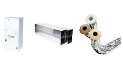 From Left To Right: Examples Of A Unico Air Handler, Plenum, And Supply Duct From Left To Right: Examples Of A Unico Air Handler, Plenum, And Supply Duct