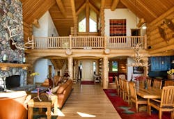 custom log cabin interior balcony custom log cabin interior balcony