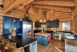 custom log cabin interior kitchen custom log cabin interior kitchen