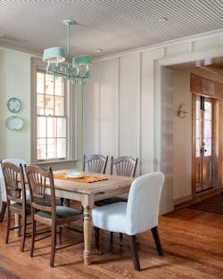Historic Pennsylvania farmhouse dining room with beadboard ceiling Historic Pennsylvania farmhouse dining room with beadboard ceiling