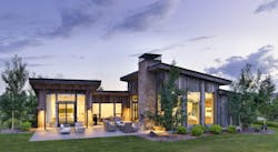 indoor-outdoor fireplace in custom home indoor-outdoor fireplace in custom home