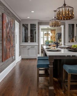 Double pantries for dishes in messy kitchen Double pantries for dishes in messy kitchen