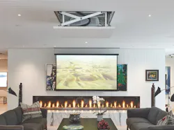 After-living room with video screen
