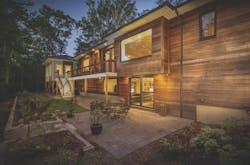 Patio of Cape Cod high-performance house Patio of Cape Cod high-performance house