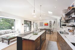 Living room in Cape Cod high-performance house Living room in Cape Cod high-performance house