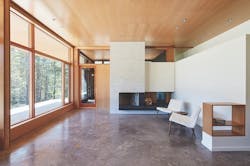 Living room with window wall Living room with window wall