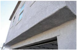 stucco-wrapped overhang stucco-wrapped overhang