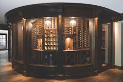 Walnut bar wine storage Walnut bar wine storage