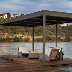 Closeup of Lake Austin dock Closeup of Lake Austin dock