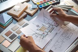 Interior design plans and paperwork Interior design plans and paperwork