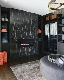 His master closet with fireplace His master closet with fireplace