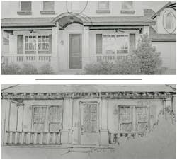 entry door, balustrade, eave, window restoration on a foursqaure entry door, balustrade, eave, window restoration on a foursqaure