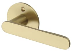 The Lucas Levver in satin brass patina The Lucas Levver in satin brass patina